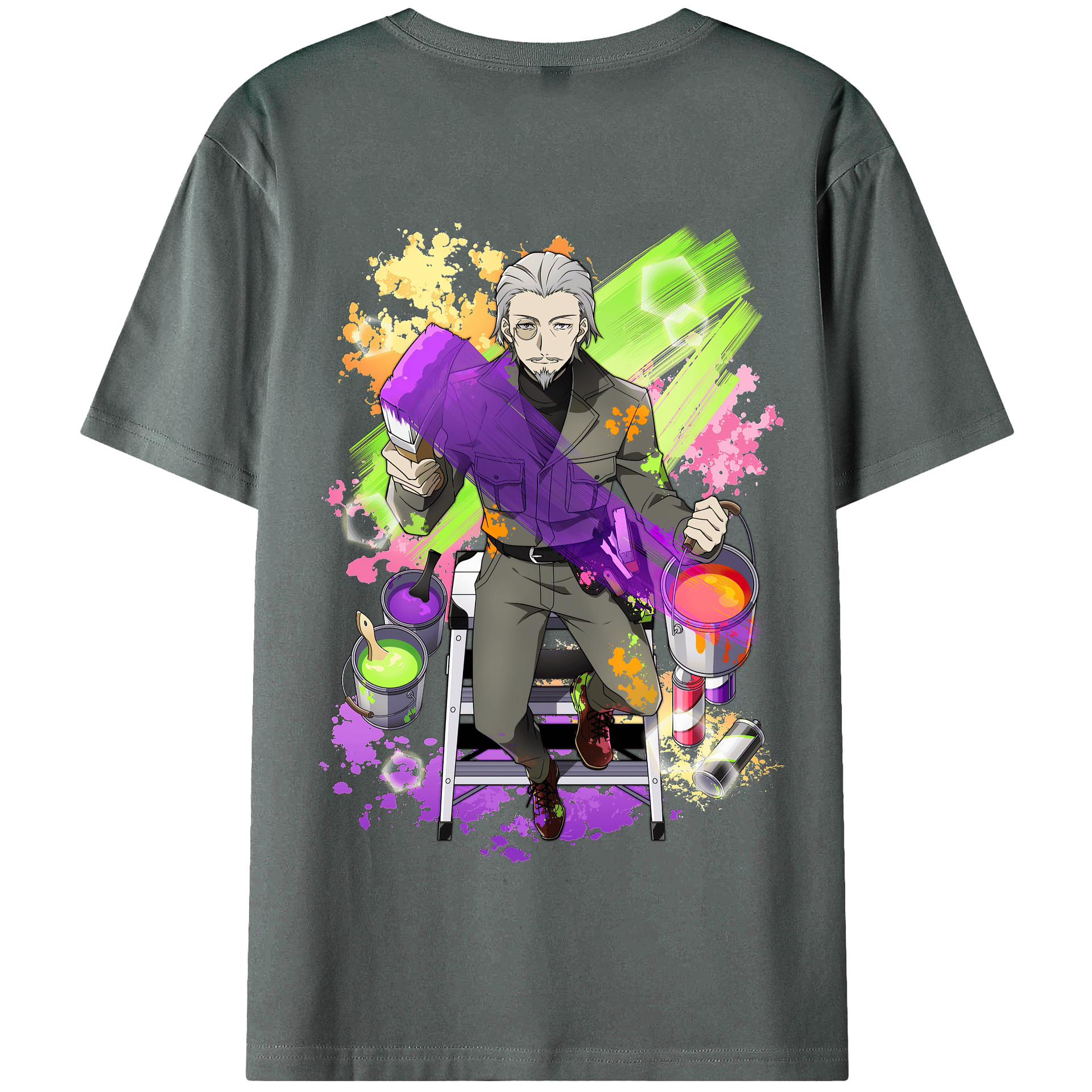 （画像用） 文豪ストレイドッグス Bungo Stray Dogs 綿100％半袖Tシャツ（背面プリント）